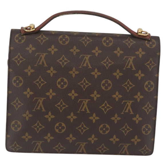 LOUIS VUITTON Monogram Monceau 28 Hand Bag 2way M51185 LV Auth ka3273