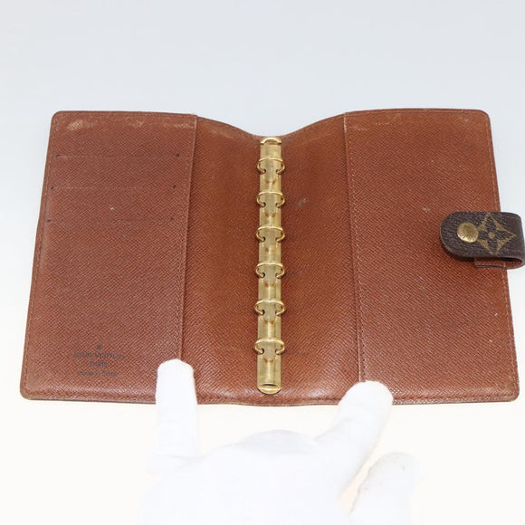 LOUIS VUITTON Monogram Agenda PM Day Planner Cover R20005 LV Auth ka3278
