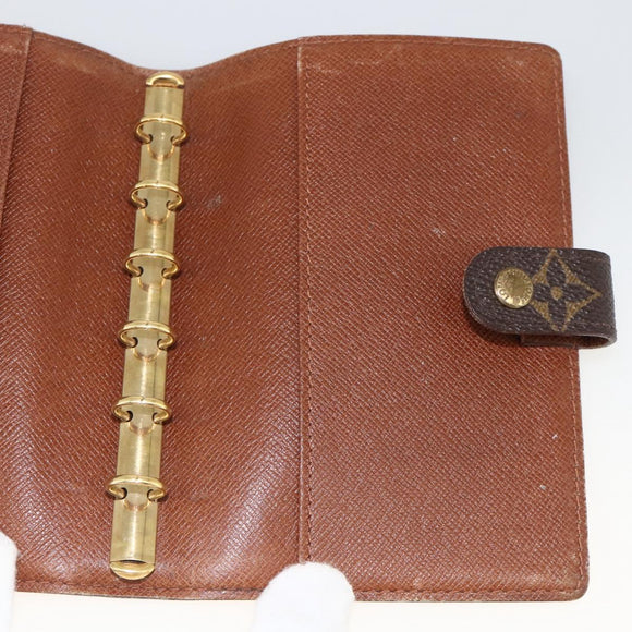 LOUIS VUITTON Monogram Agenda PM Day Planner Cover R20005 LV Auth ka3278