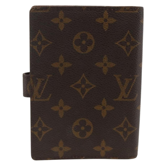LOUIS VUITTON Monogram Agenda PM Day Planner Cover R20005 LV Auth ka3278