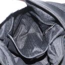 GUCCI Bamboo Shoulder Bag Nylon Black Silver 000 0531 Auth ka3282-20