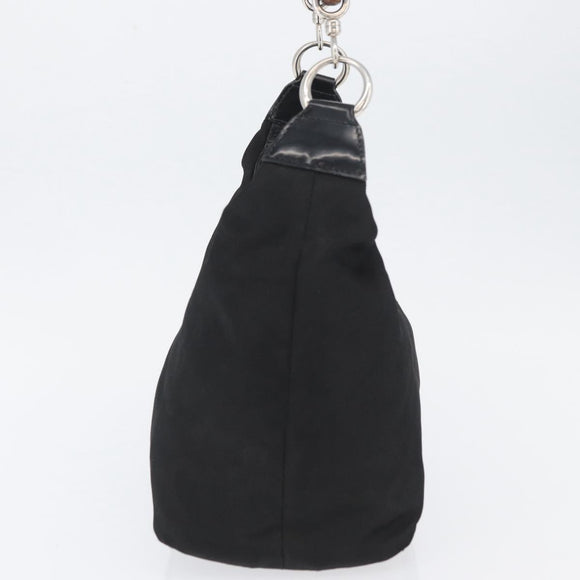 GUCCI Bamboo Shoulder Bag Nylon Black Silver 000 0531 Auth ka3282