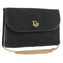 Christian Dior Honeycomb Canvas Shoulder Bag Green Gold Auth ka3284-1