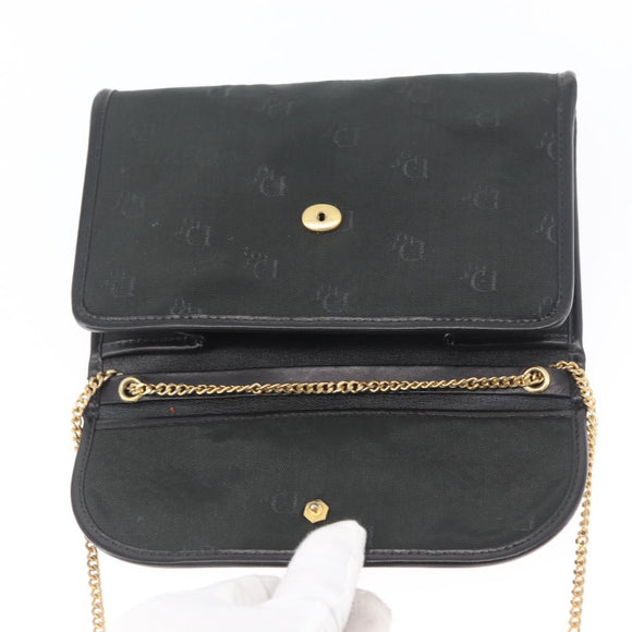 Christian Dior Honeycomb Canvas Shoulder Bag Green Gold Auth ka3284