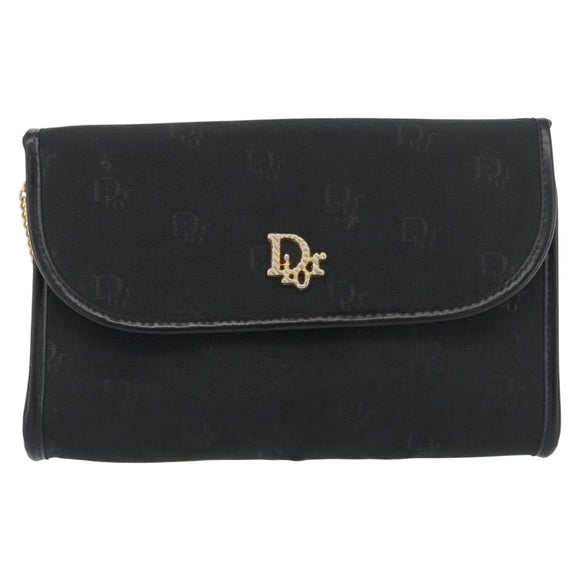 Christian Dior Honeycomb Canvas Shoulder Bag Green Gold Auth ka3284