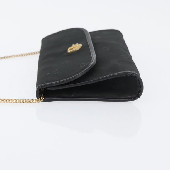 Christian Dior Honeycomb Canvas Shoulder Bag Green Gold Auth ka3284