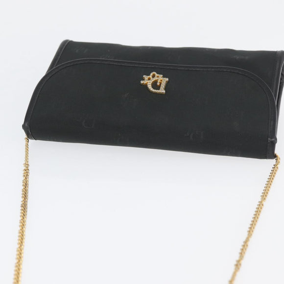 Christian Dior Honeycomb Canvas Shoulder Bag Green Gold Auth ka3284