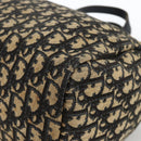 Christian Dior Trotter Canvas Hand Bag Navy Gold Auth ka3287-10