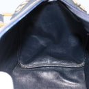 Christian Dior Trotter Canvas Hand Bag Navy Gold Auth ka3287-18