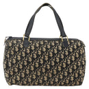 Christian Dior Trotter Canvas Hand Bag Navy Gold Auth ka3287-2