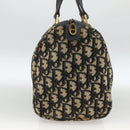 Christian Dior Trotter Canvas Hand Bag Navy Gold Auth ka3287-4