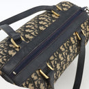 Christian Dior Trotter Canvas Hand Bag Navy Gold Auth ka3287-6