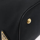 PRADA Hand Bag Canvas 2way Black Gold Auth ka3289V-17