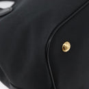 PRADA Hand Bag Canvas 2way Black Gold Auth ka3289V-19