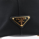 PRADA Hand Bag Canvas 2way Black Gold Auth ka3289V-21