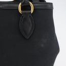 PRADA Hand Bag Canvas 2way Black Gold Auth ka3289V-3