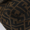 FENDI Zucca Canvas Mamma Baguette Shoulder Bag Brown Black Auth ka3290V-14