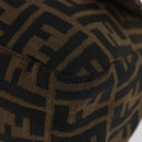 FENDI Zucca Canvas Mamma Baguette Shoulder Bag Brown Black Auth ka3290V-15