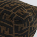 FENDI Zucca Canvas Mamma Baguette Shoulder Bag Brown Black Auth ka3290V-17