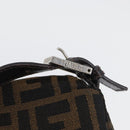 FENDI Zucca Canvas Mamma Baguette Shoulder Bag Brown Black Auth ka3290V-18