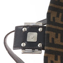 FENDI Zucca Canvas Mamma Baguette Shoulder Bag Brown Black Auth ka3290V-9