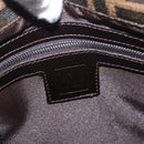 FENDI Zucca Canvas Mamma Baguette Shoulder Bag Brown Black Auth ka3290V-21