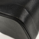 CHANEL COCO Mark Vanity Hand Bag Caviar Skin Black Gold CC Auth ka329V-11