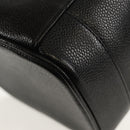 CHANEL COCO Mark Vanity Hand Bag Caviar Skin Black Gold CC Auth ka329V-13