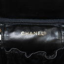 CHANEL COCO Mark Vanity Hand Bag Caviar Skin Black Gold CC Auth ka329V-18