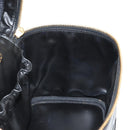 CHANEL COCO Mark Vanity Hand Bag Caviar Skin Black Gold CC Auth ka329V-20