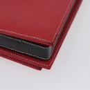 FENDI Chain Hand Bag Leather Red Gold Auth ka3300-13