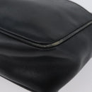 CELINE Shoulder Bag Leather Navy Gold Auth ka3302-14