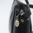CELINE Shoulder Bag Leather Navy Gold Auth ka3302-10
