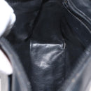 CELINE Shoulder Bag Leather Navy Gold Auth ka3302-18