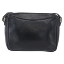 CELINE Shoulder Bag Leather Navy Gold Auth ka3302-2