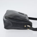 CELINE Shoulder Bag Leather Navy Gold Auth ka3302-3