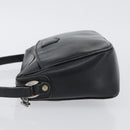 CELINE Shoulder Bag Leather Navy Gold Auth ka3302-4