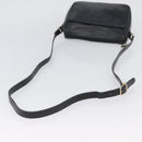 CELINE Shoulder Bag Leather Navy Gold Auth ka3302-7