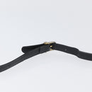 CELINE Shoulder Bag Leather Navy Gold Auth ka3302-8