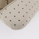 GUCCI GG Canvas Shoulder Bag Beige Silver 145857 Auth ka3305-10