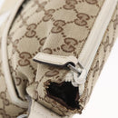 GUCCI GG Canvas Shoulder Bag Beige Silver 145857 Auth ka3305-14
