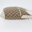 GUCCI GG Canvas Shoulder Bag Beige Silver 145857 Auth ka3305-4