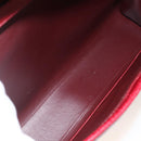 Christian Dior Shoulder Bag Leather Red Gold Auth ka3309-16