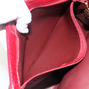 Christian Dior Shoulder Bag Leather Red Gold Auth ka3309-20