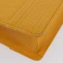 Gianni Versace Clutch Bag Leather Yellow Gold Auth ka3310-9