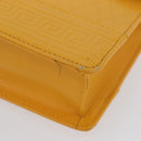 Gianni Versace Clutch Bag Leather Yellow Gold Auth ka3310-14