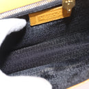 Gianni Versace Clutch Bag Leather Yellow Gold Auth ka3310-11