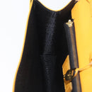 Gianni Versace Clutch Bag Leather Yellow Gold Auth ka3310-21