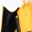 Gianni Versace Clutch Bag Leather Yellow Gold Auth ka3310-22