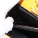 Gianni Versace Clutch Bag Leather Yellow Gold Auth ka3310-23